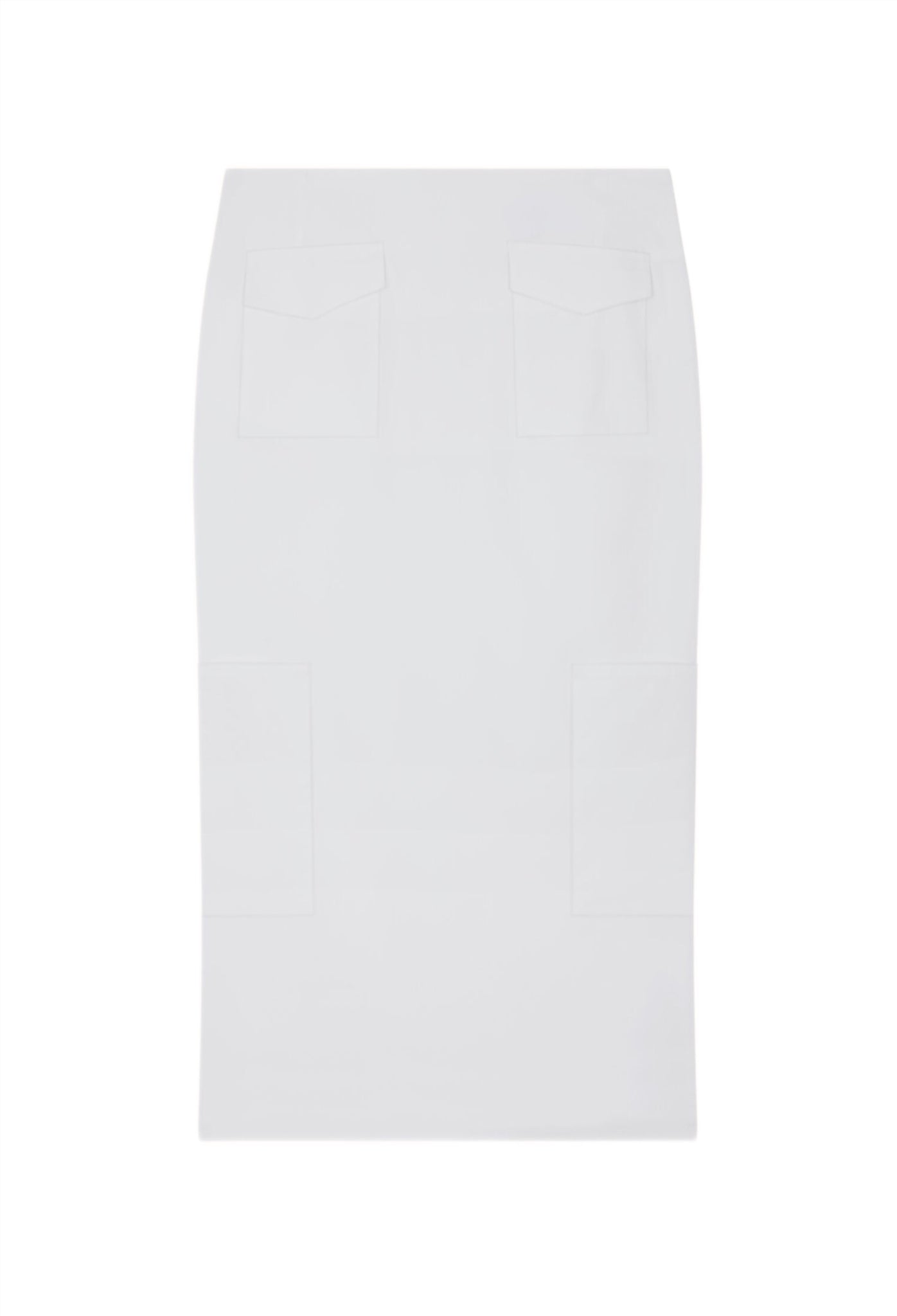 The Valletta Skirt in White Poplin
