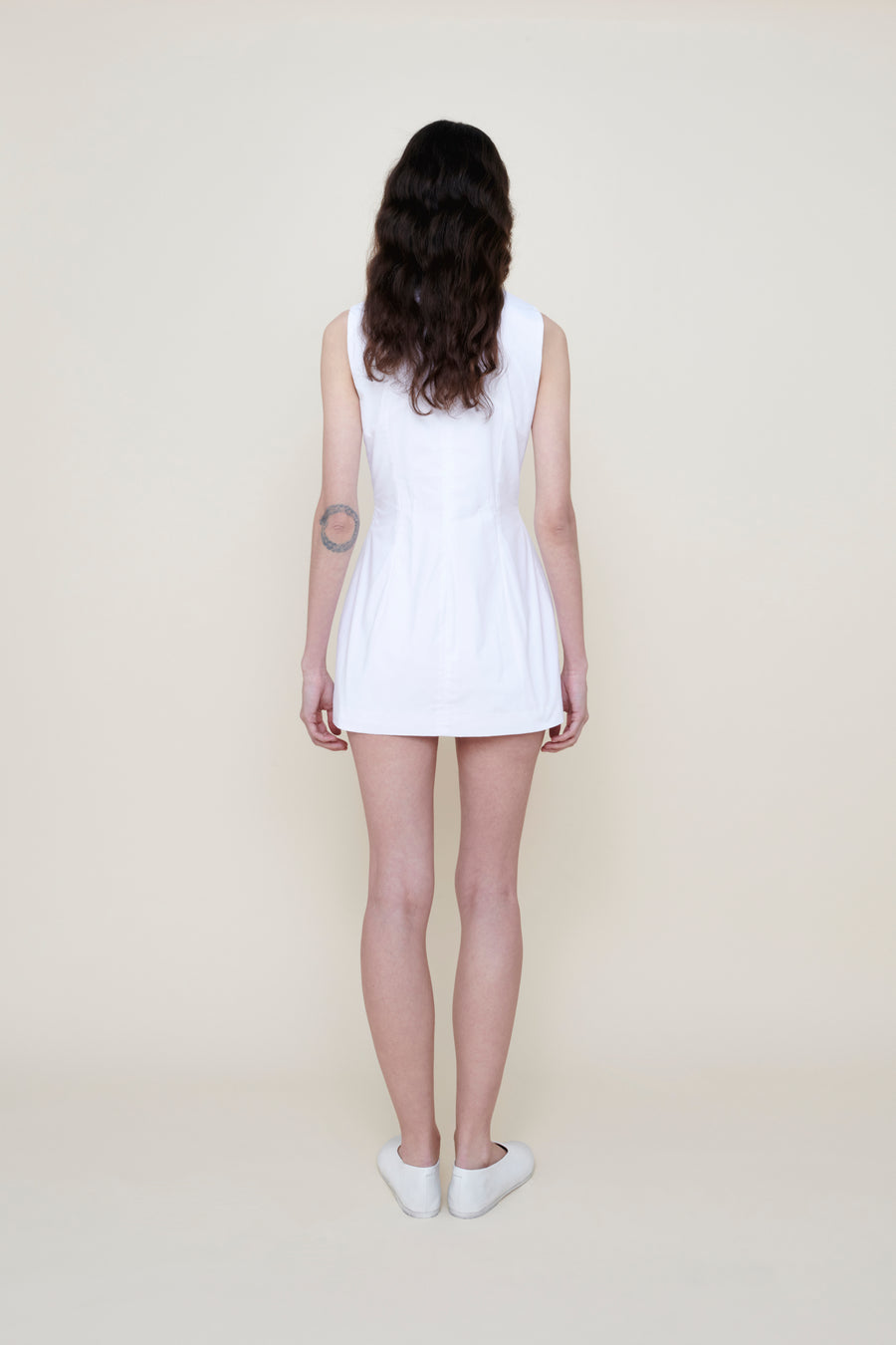 The Mini Nori Dress in White Poplin