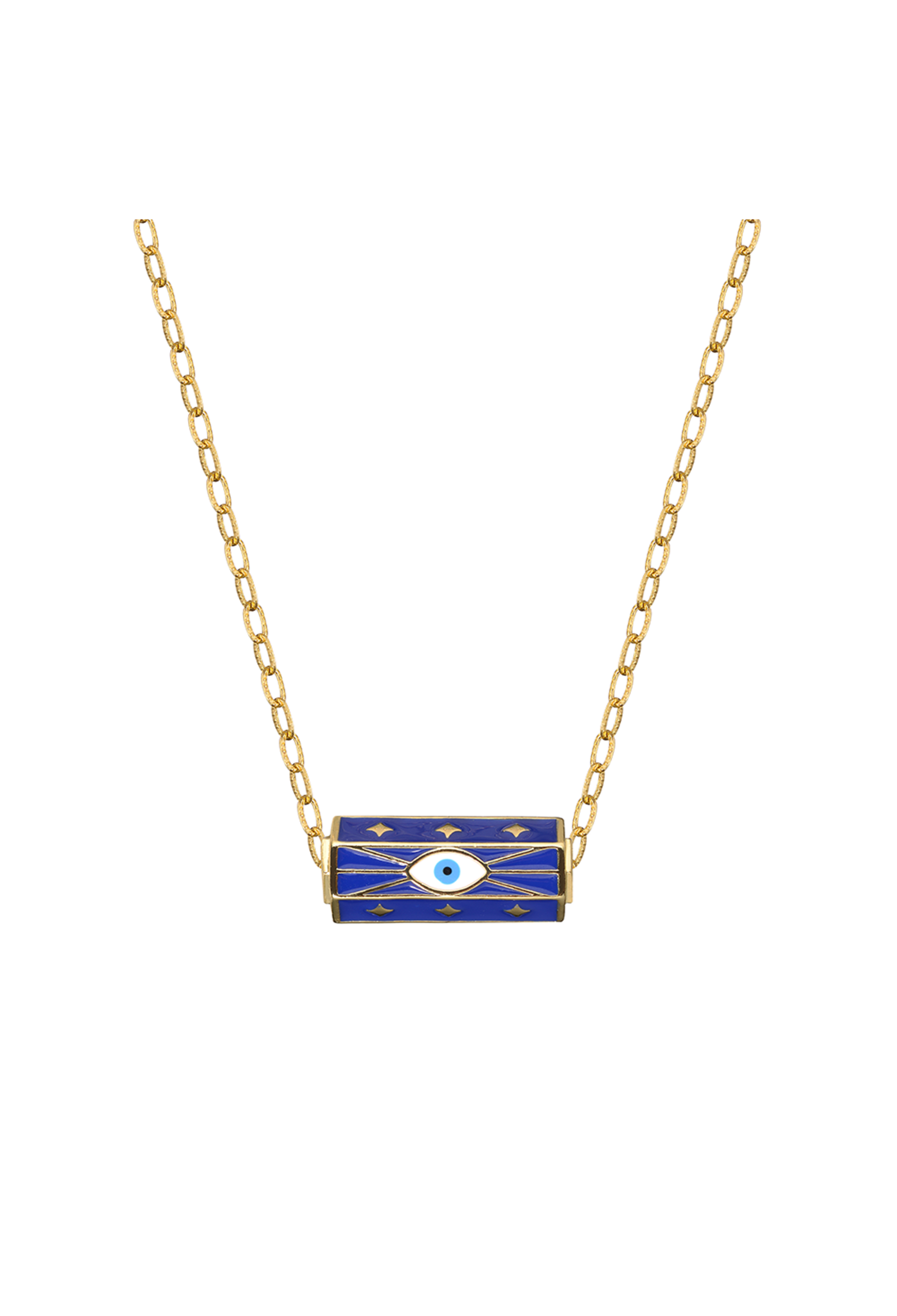 Gold Chain with Blue Eye Pendant