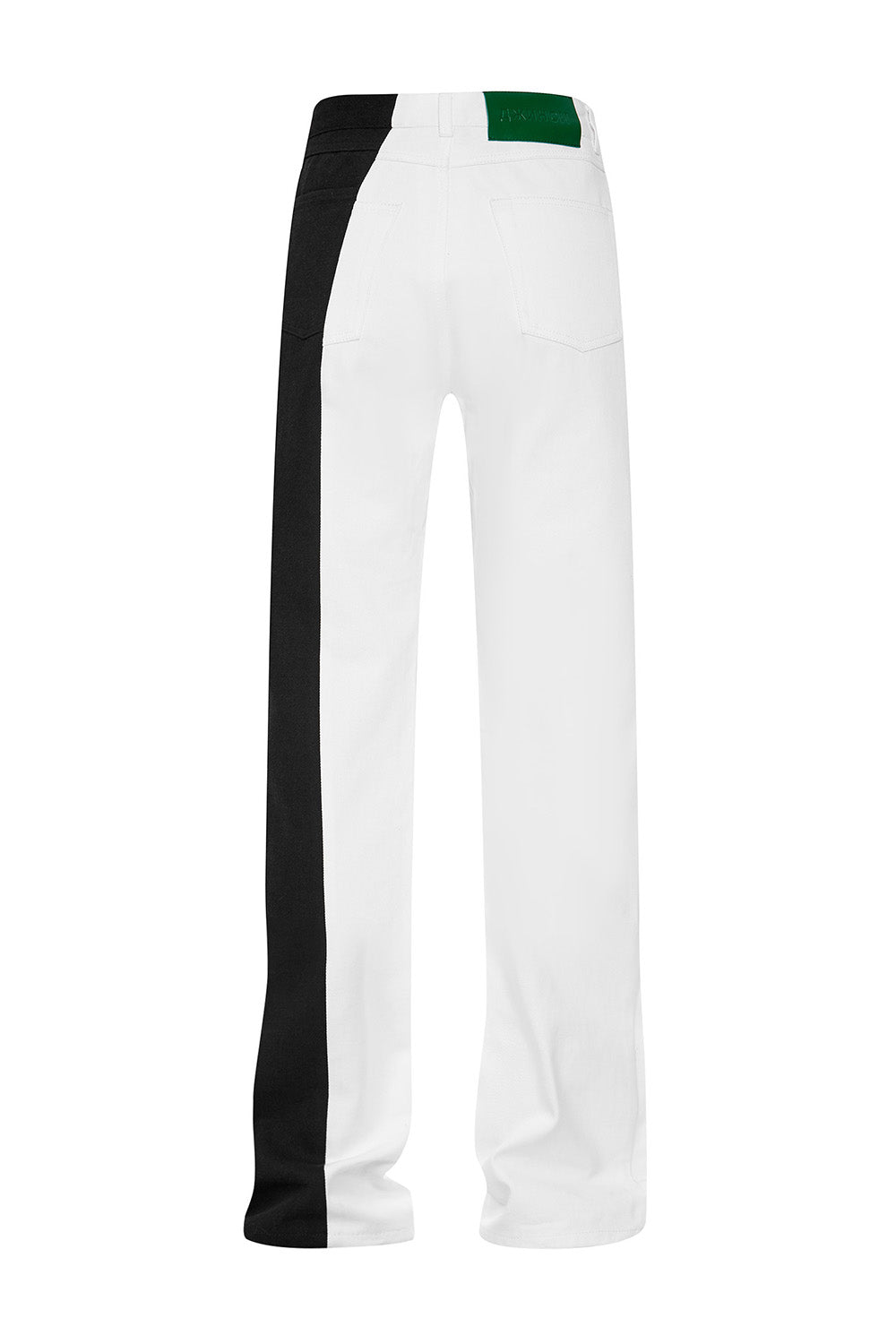 White Jeans with Black Strap